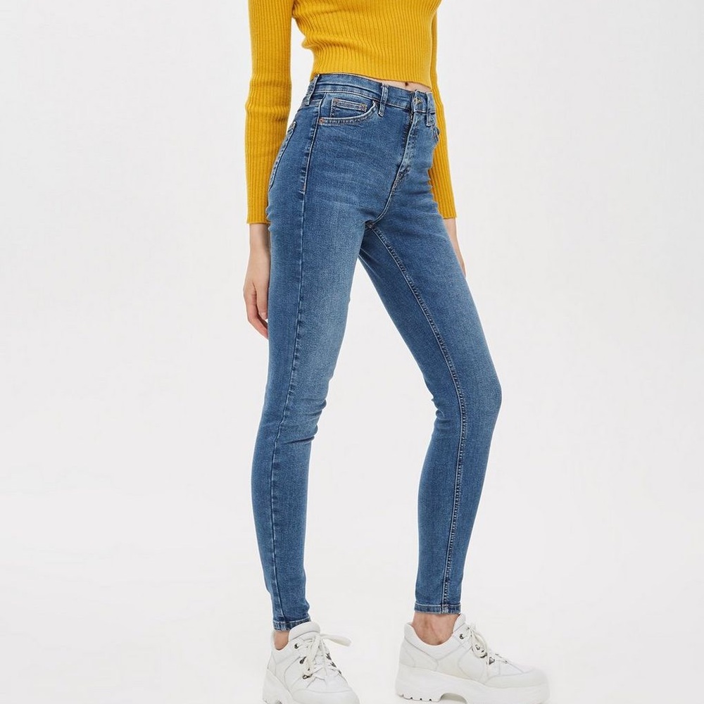 NEW TopShop Mid-blue Jamie Jeans